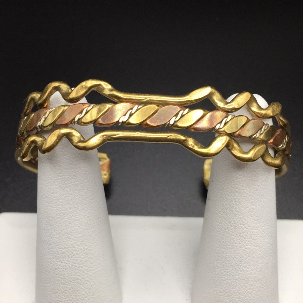 Vintage Tri-color Metal bracelet